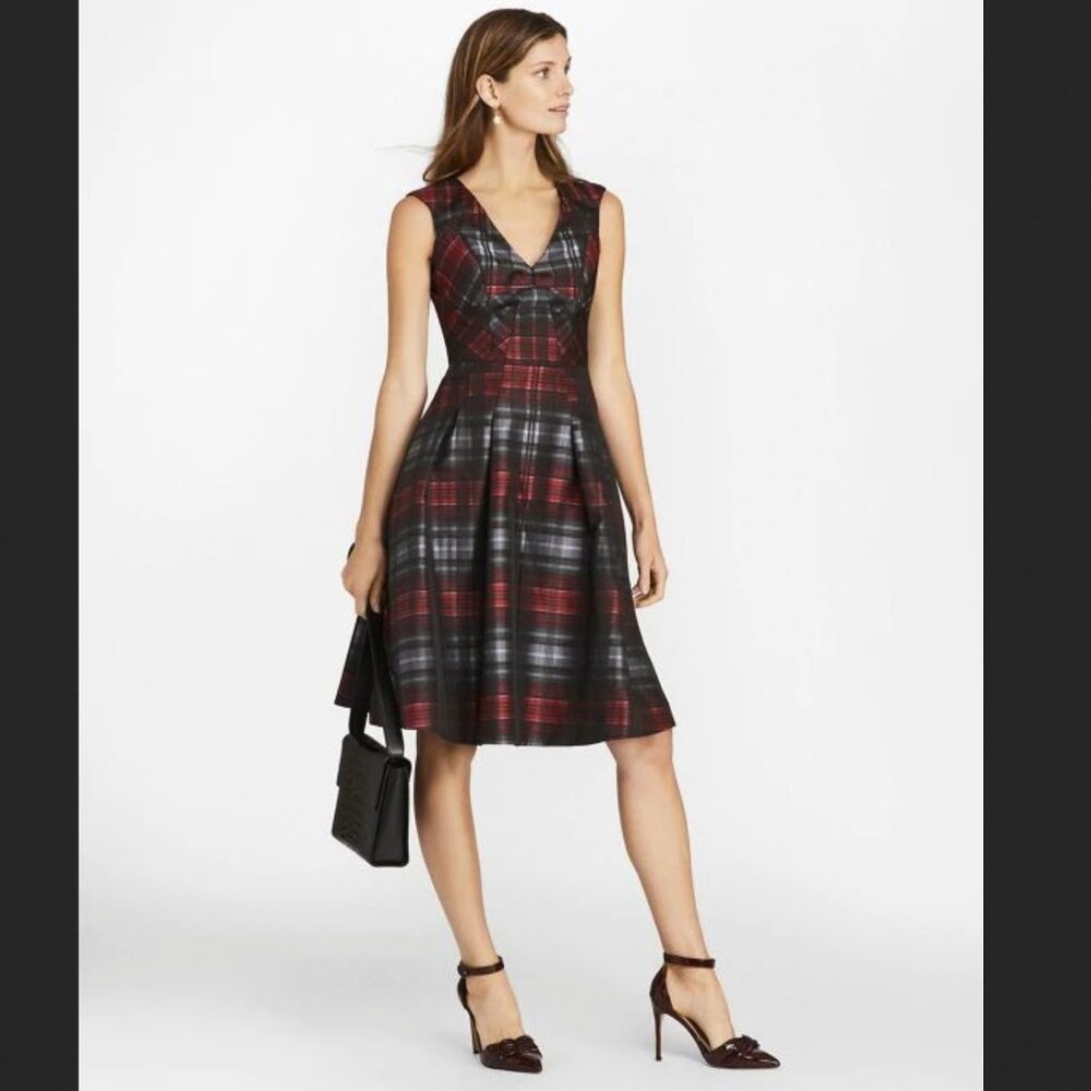 Black and Red Plaid Dress